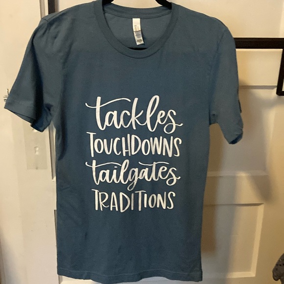 Bella Canvas Tops - NWOT Custom Bella Canvas football tee sz S